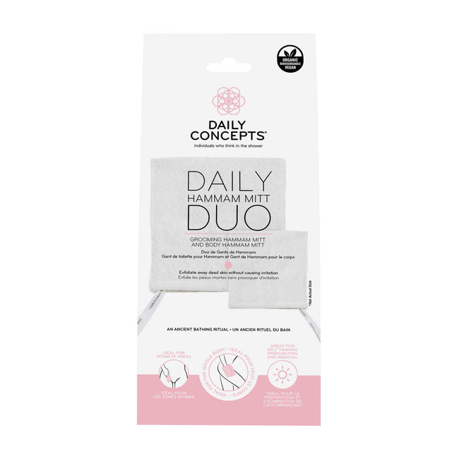 Daily Hammam Mitt Duo by Daily Concepts luxury Spa goods